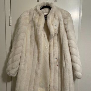 Vintage 80s Jordache Faux Fur Coat Size 11/12